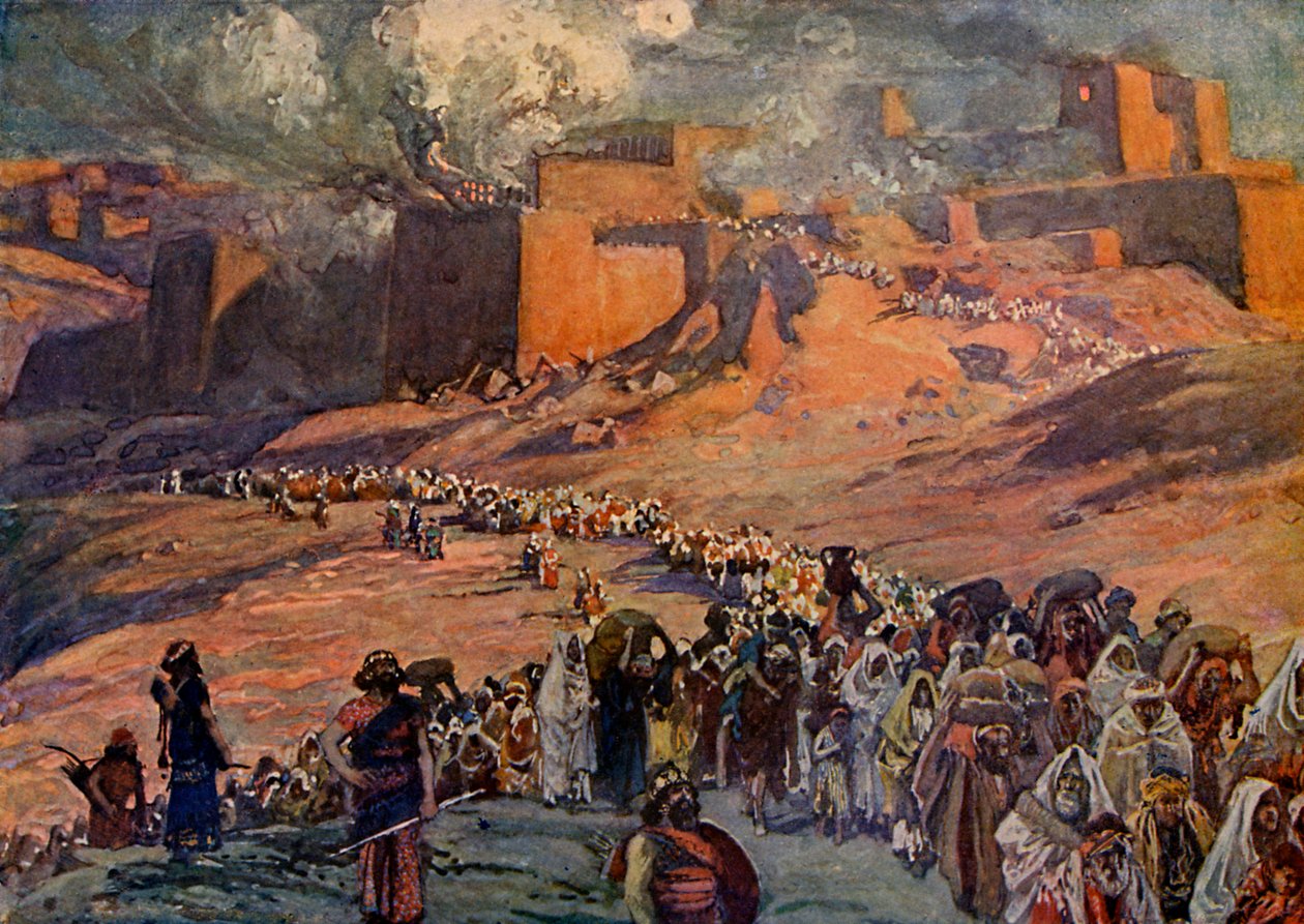 O vôo dos prisioneiros, por Tissot - Bíblia de James Jacques Joseph after Tissot