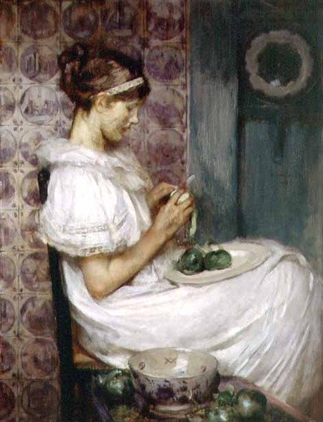 Frutas proibidas (óleo sobre tela) de James Jebusa Shannon