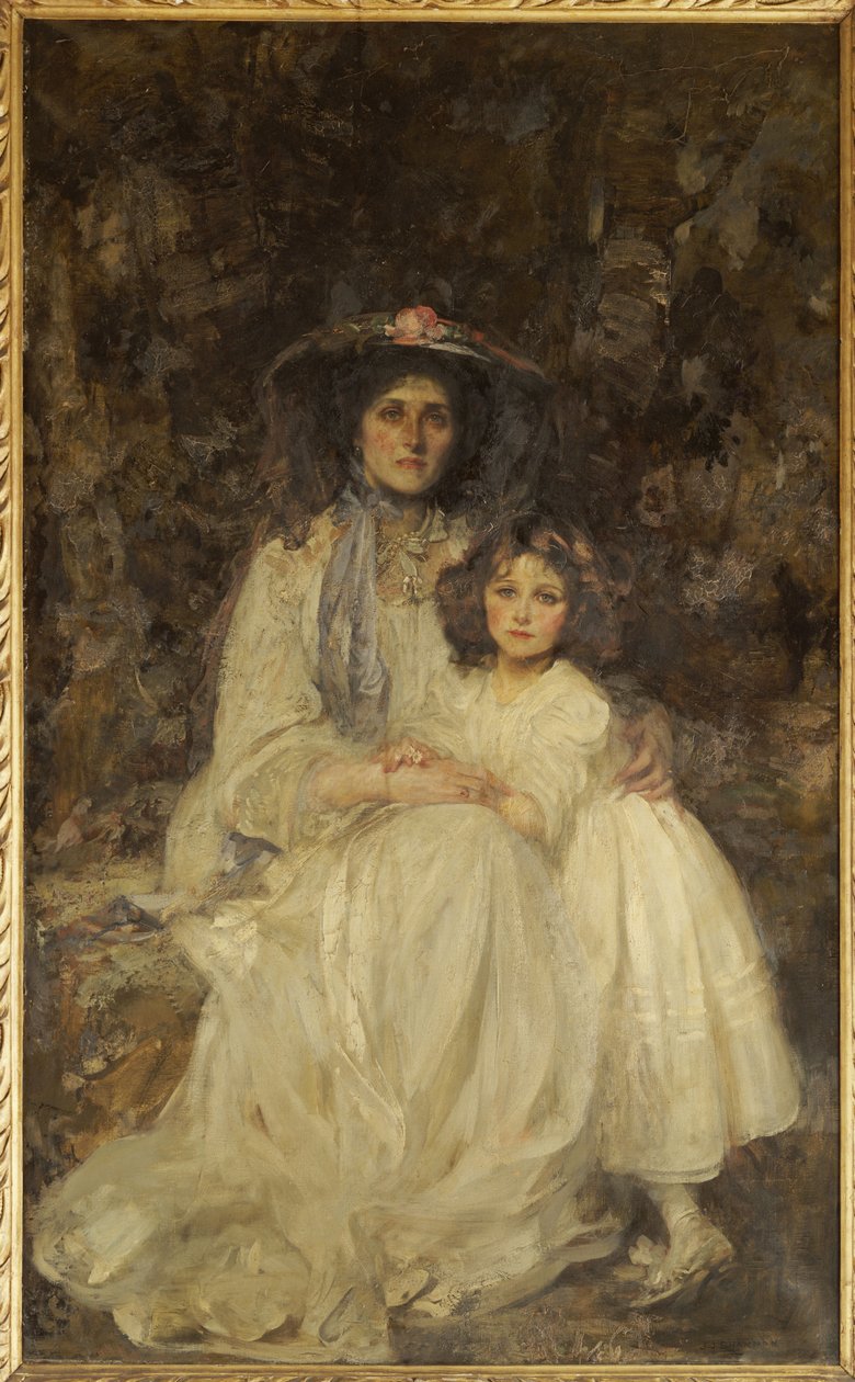 Lady Dickson-Poynder e sua filha Joan, c.1905 de James Jebusa Shannon