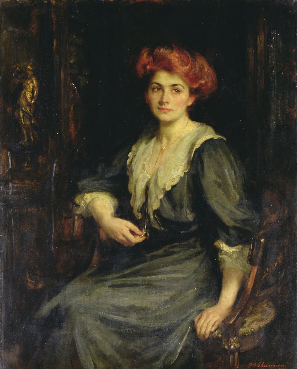 Miss Chloe Preston, c.1909 (óleo sobre tela) de James Jebusa Shannon