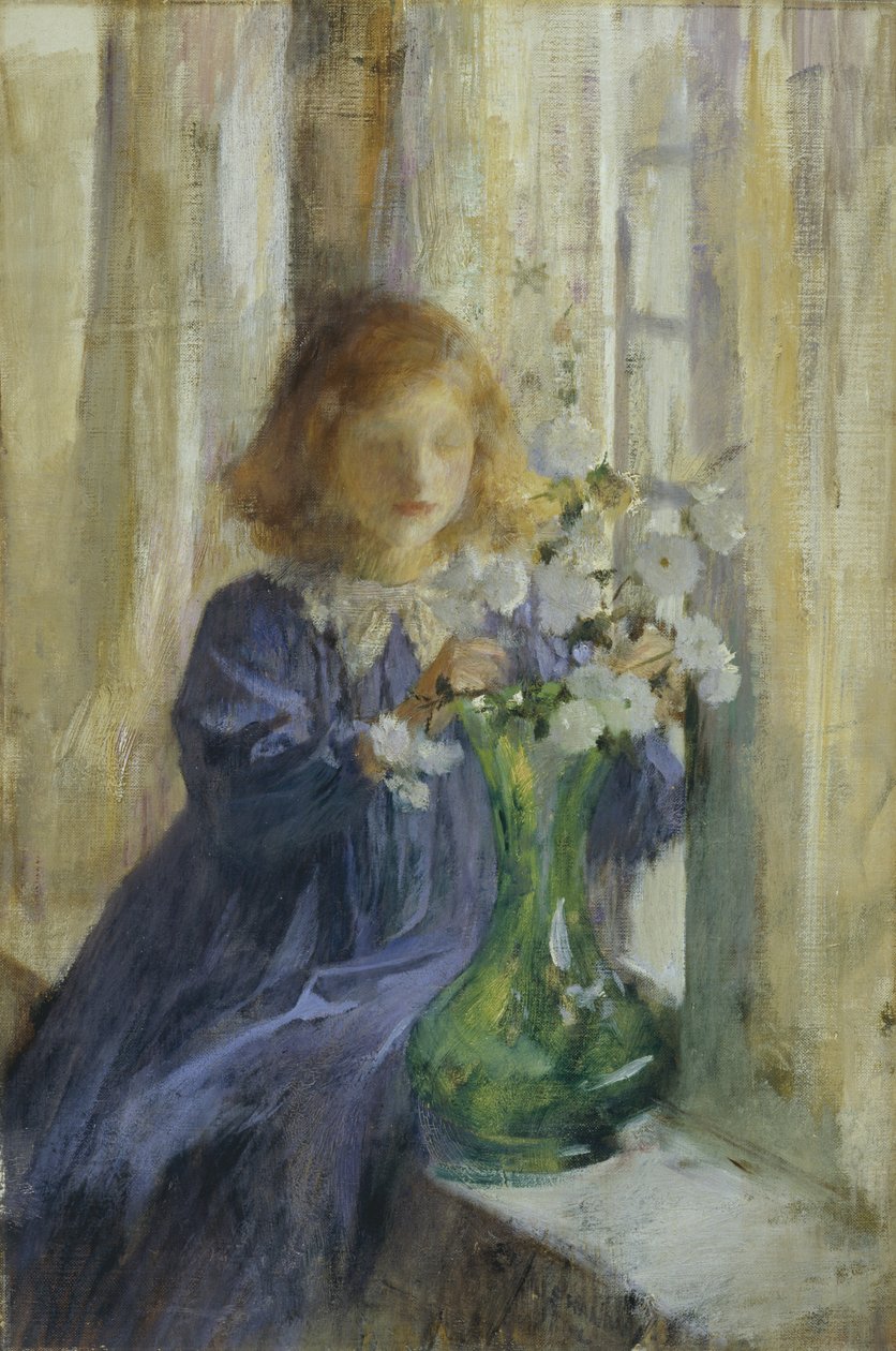 O vaso verde (óleo sobre tela) de James Jebusa Shannon