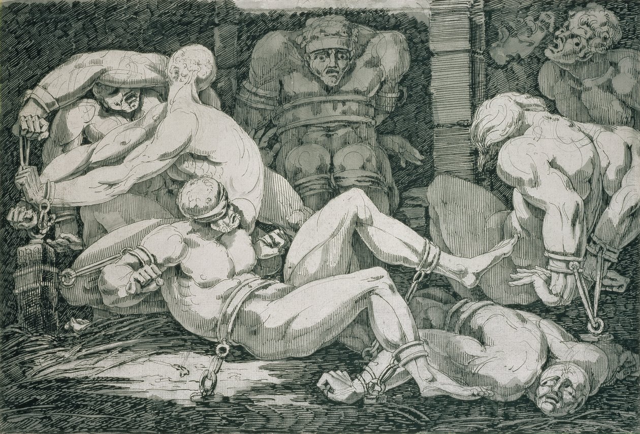 Ugolino e seus filhos na torre da fome, do século XVIII de James Jefferys