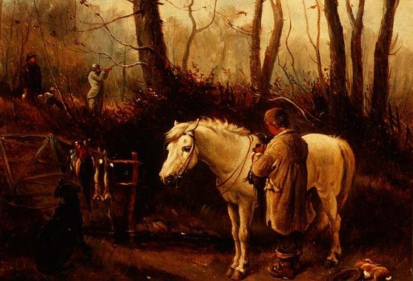 Um Dia de Tiro com Sucesso (óleo sobre tela) de James Jnr Hardy