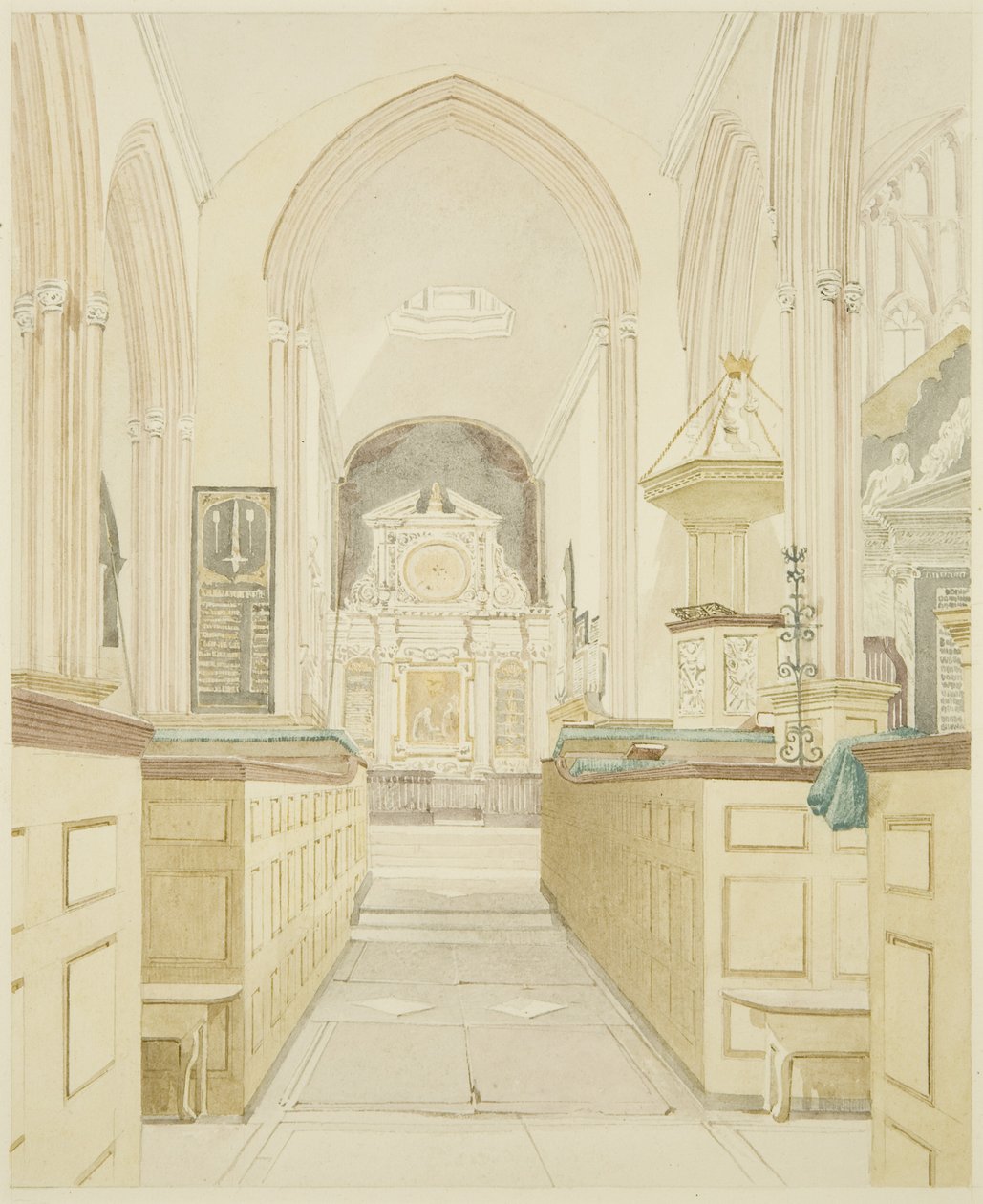 Interior da Igreja de Todos os Santos de James Johnson