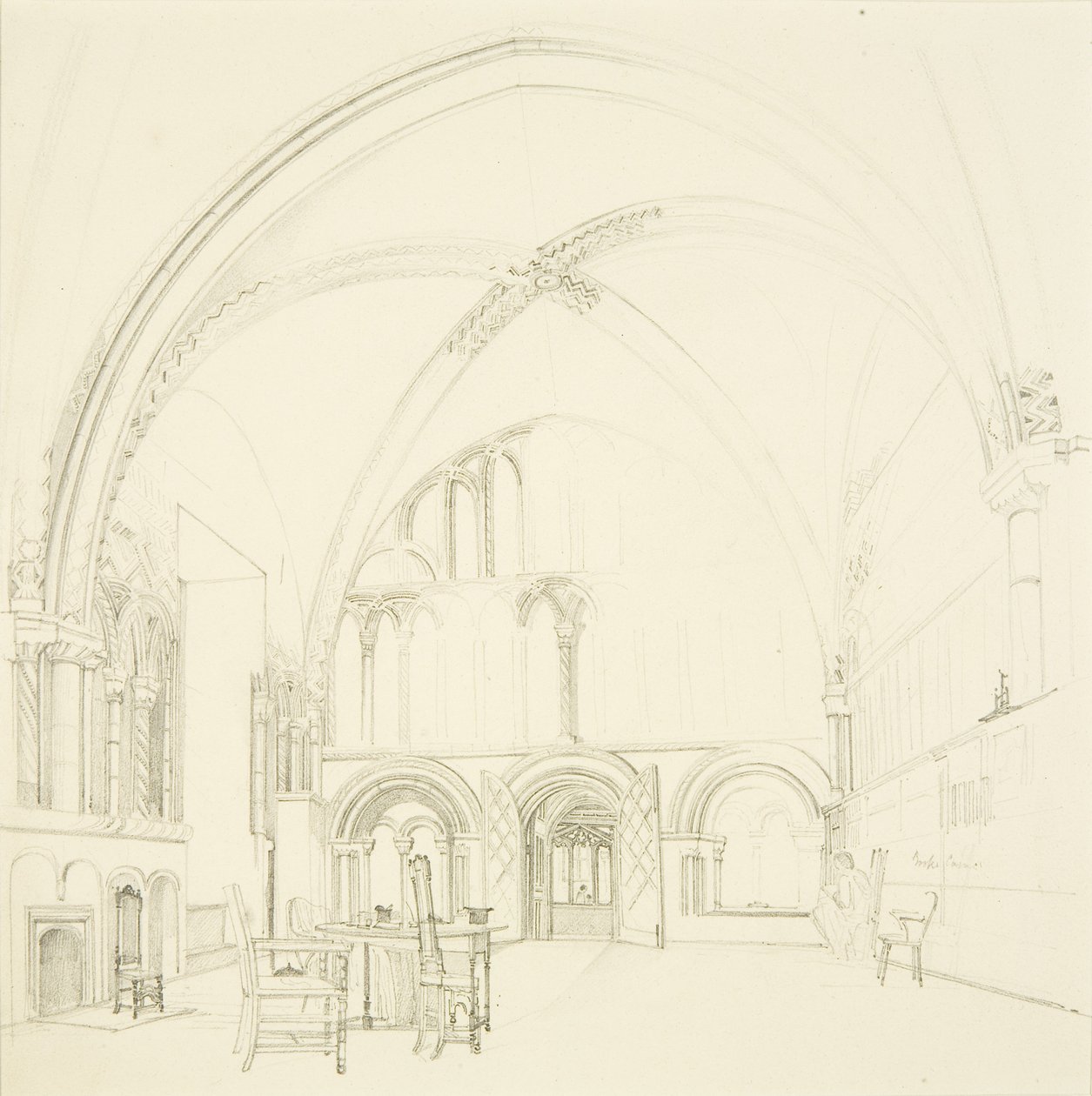 Interior da Casa Capitular da Catedral de Bristol de James Johnson