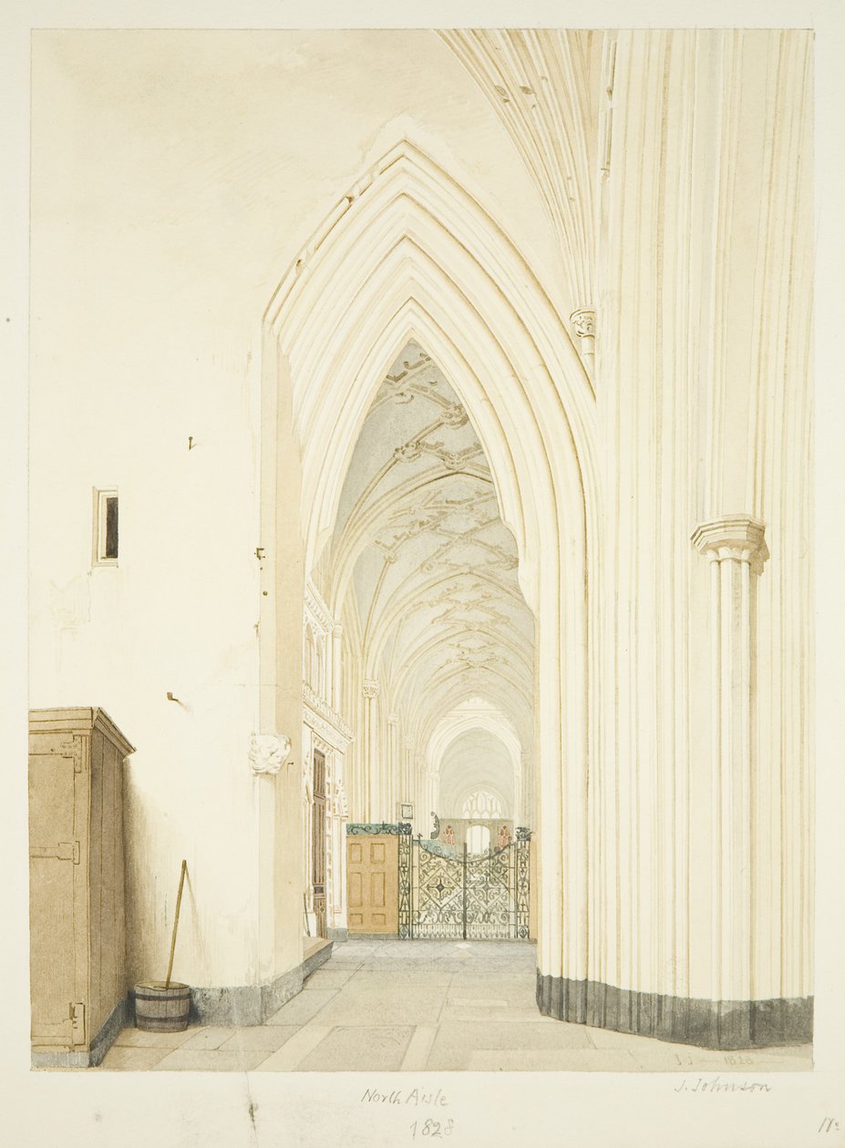 Corredor Norte de St Mary Redcliffe, olhando para Leste de James Johnson