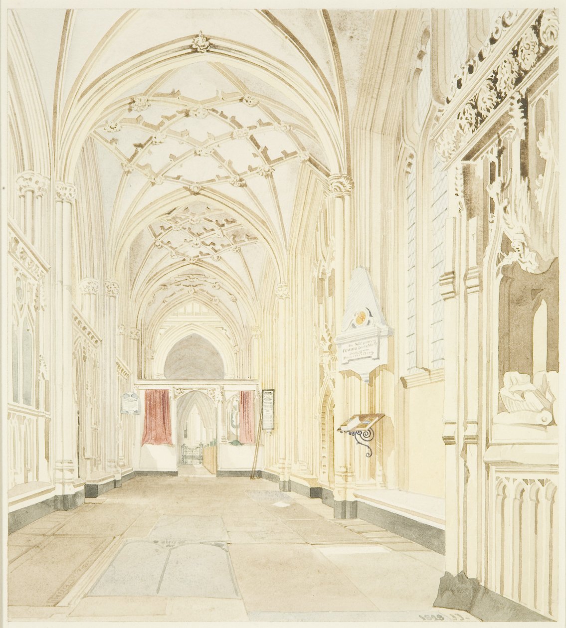 Corredor Norte de St Mary Redcliffe, olhando para Oeste de James Johnson
