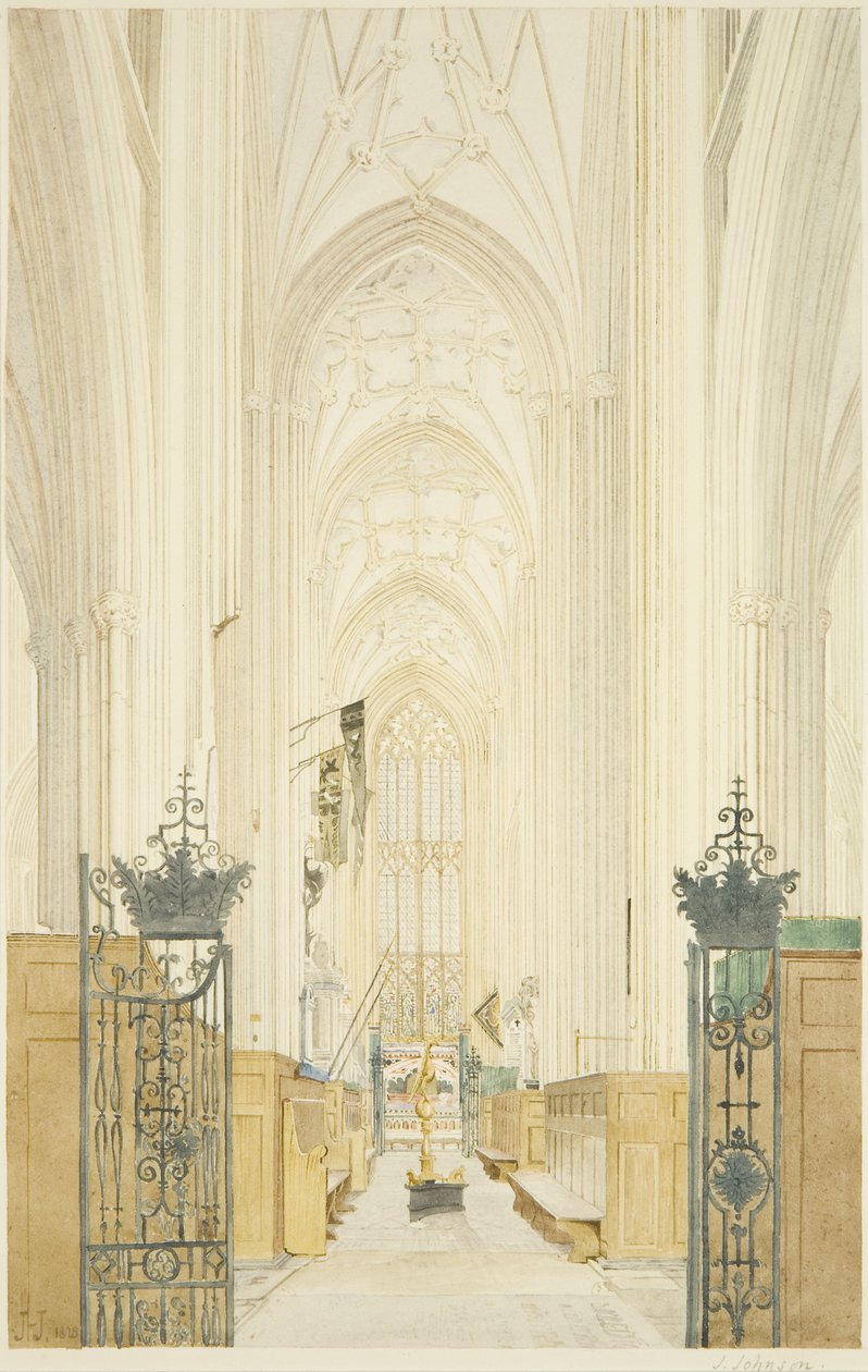 Transeção de St Mary Redcliffe, olhando para o Sul de James Johnson