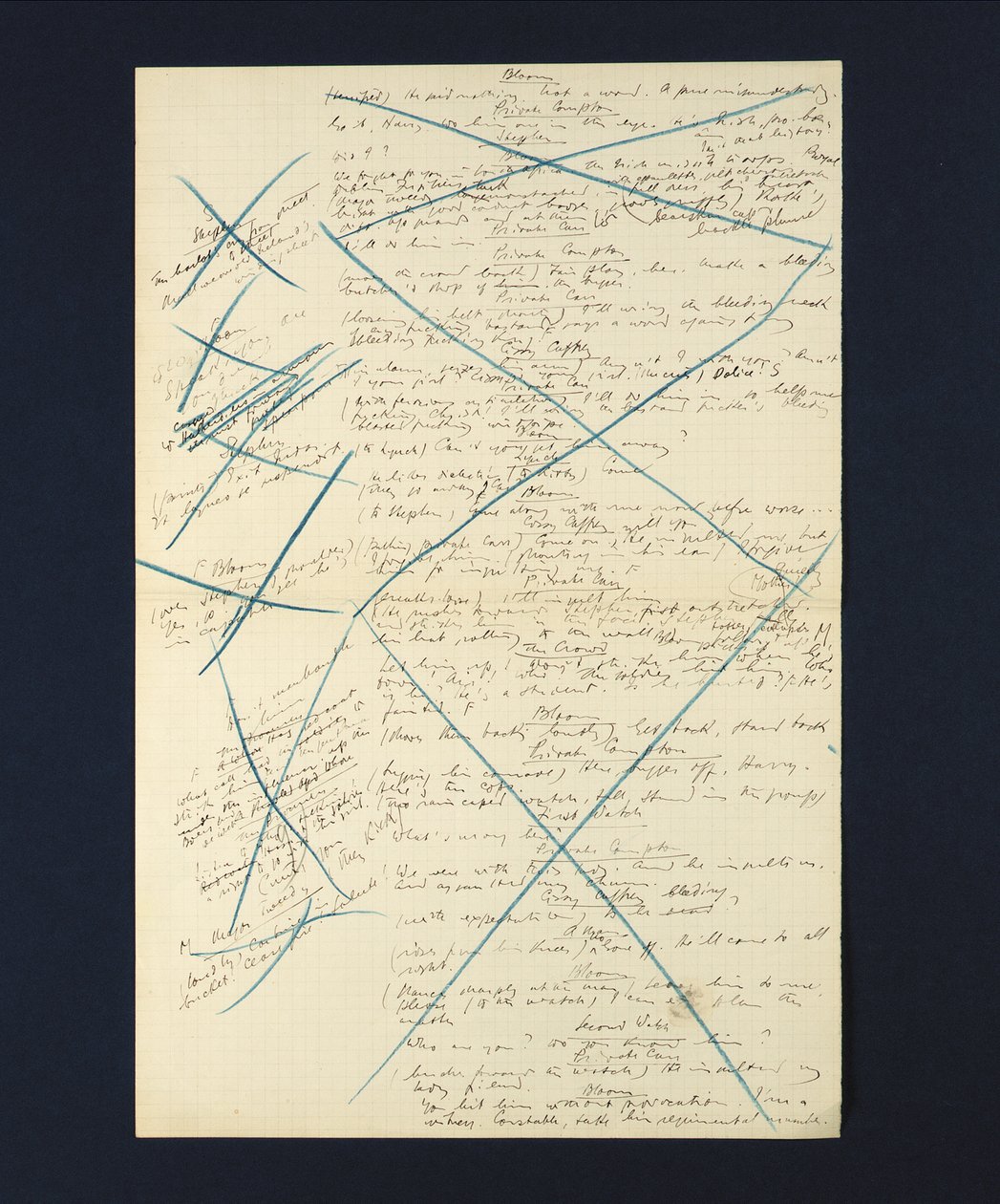 Manuscrito autógrafo do episódio &39;Circe&39; de Ulysses, Paris, julho - dezembro de 1920 (caneta e tinta e lápis no papel) (ver também 490413) de James Joyce