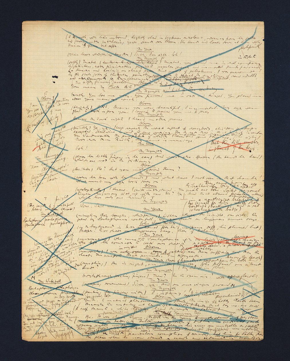 Manuscrito autógrafo do episódio &39;Circe&39; de Ulysses, Paris, julho - dezembro de 1920 (caneta e tinta e lápis no papel) (ver também 490419) de James Joyce