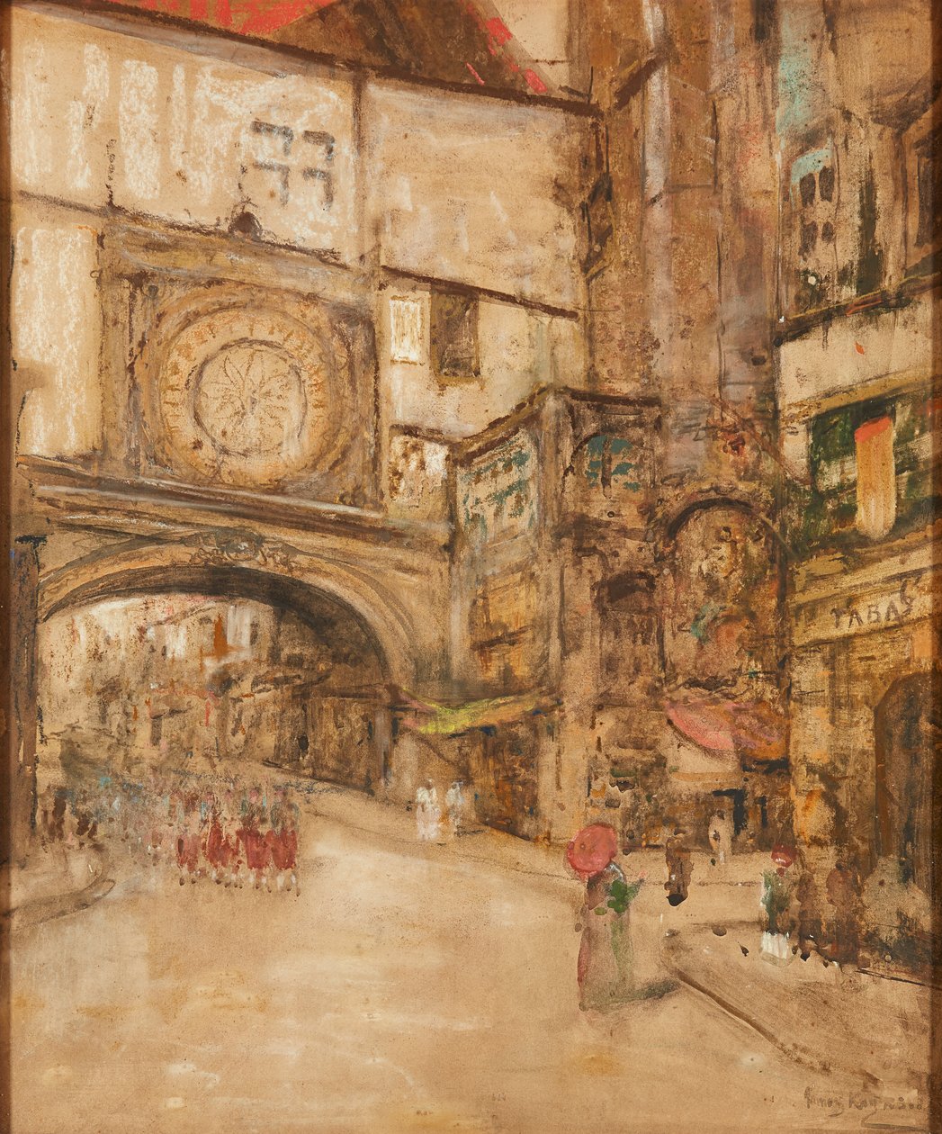 A Street Corner, Paris (mídia mista) de James Kay