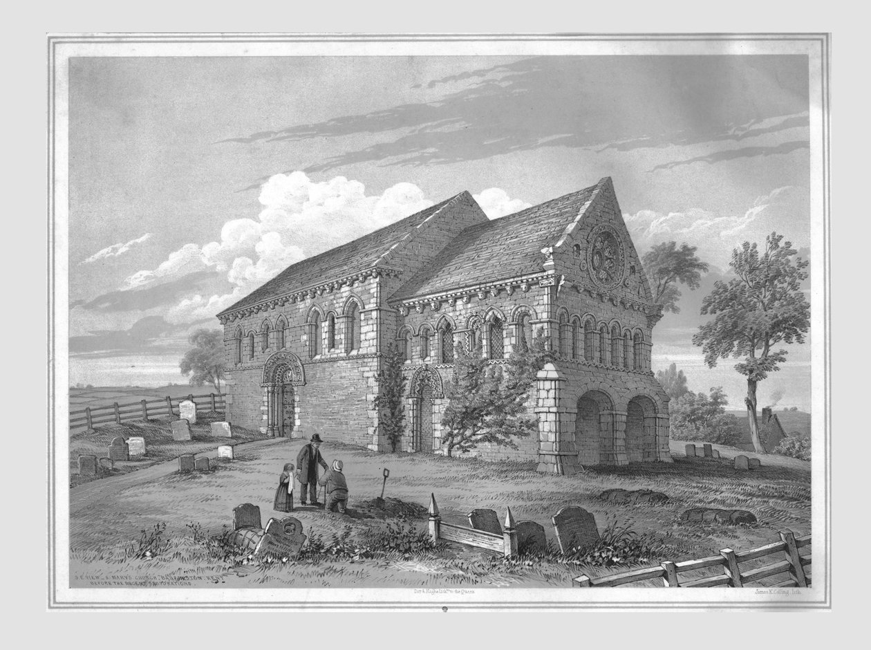 St Nicholass Church, Barfreston, final do século XIX. de James Kellaway Colling
