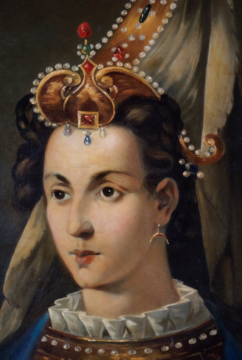 Retrato de Roxelana, a escrava russa que se tornou esposa de Suleyman I.Top... de James L Stanfield