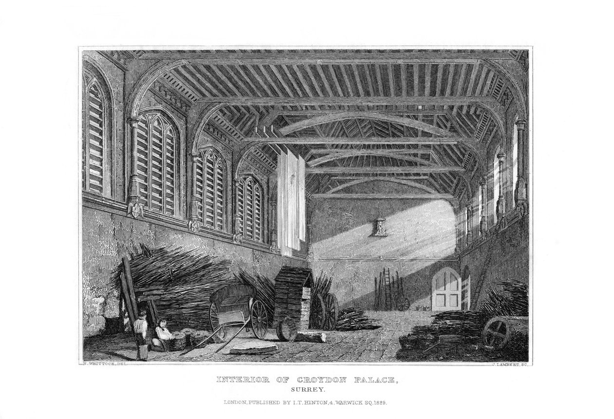 Interior do Palácio Croydon, Surrey, 1829. de James Lambert