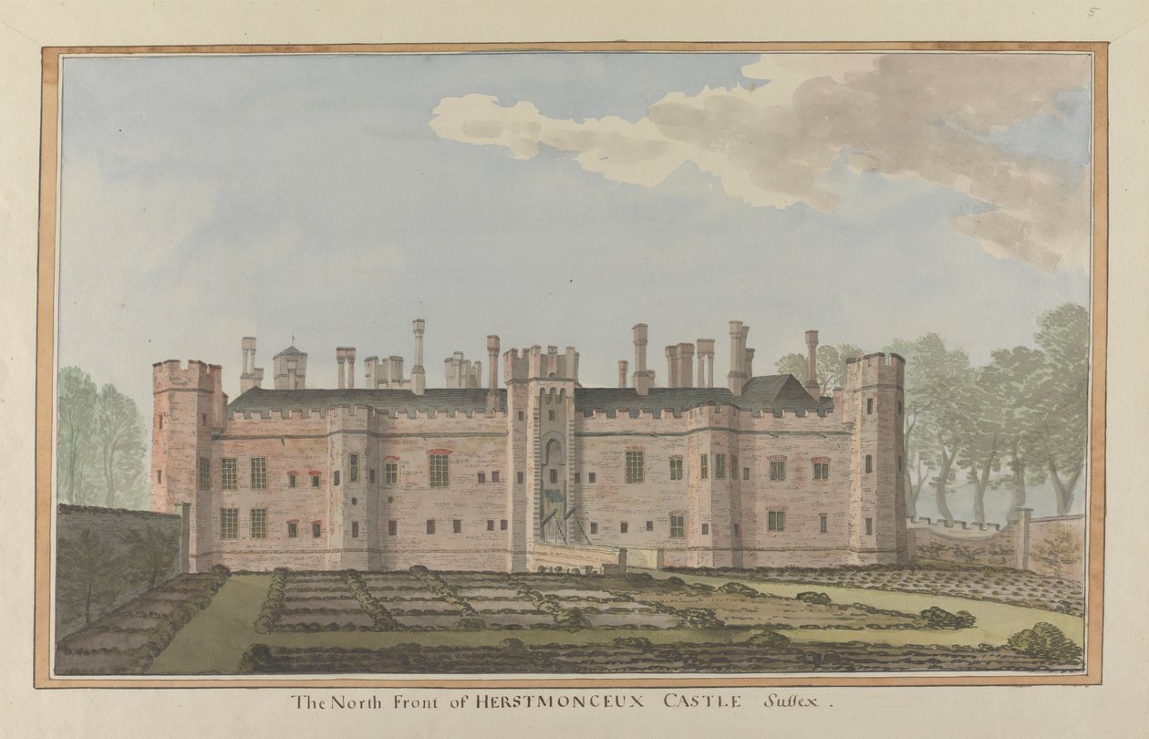 Castelo de Herstmonceux, East Sussex: A Frente Norte de James Lambert  of Lewes