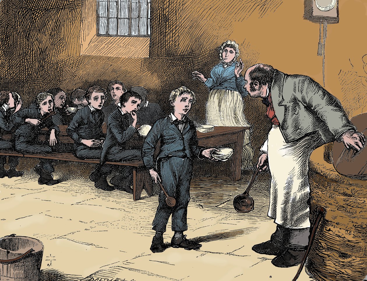 Cena de Oliver Twist, de Charles Dickens, 1836 de James Mahoney