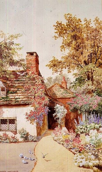 Em Shamley Green, Surrey (aguarela) de James Matthews