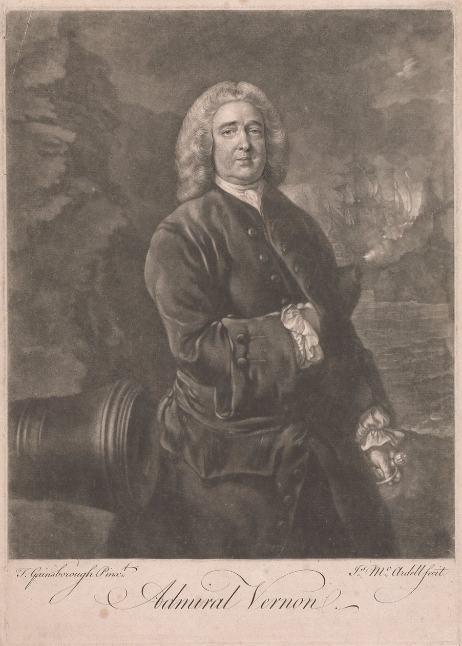 Almirante Edward Vernon de James McArdell