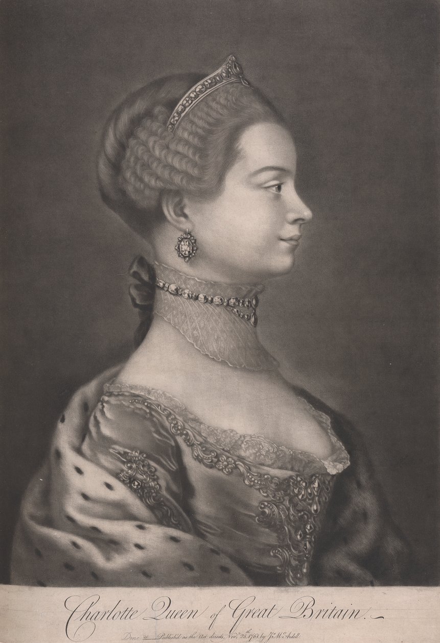 Charlotte Rainha da Grã-Bretanha de James McArdell