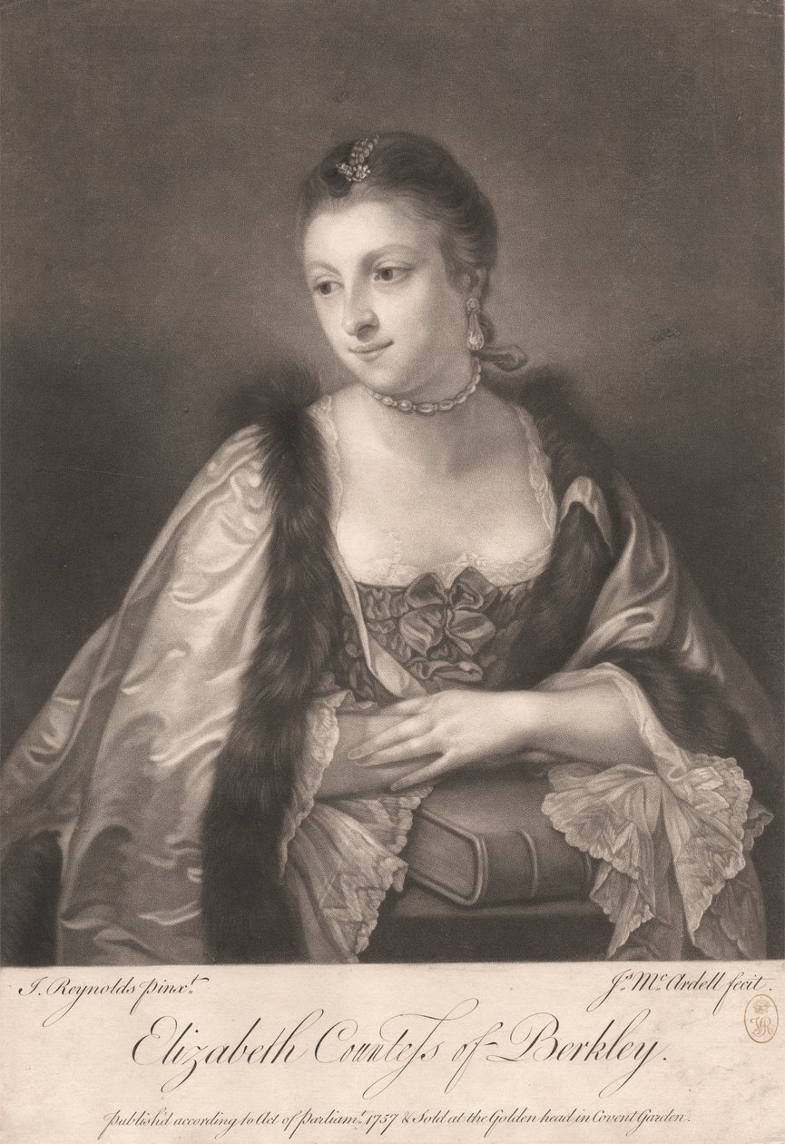 Elizabeth, Condessa de Berkeley de James McArdell