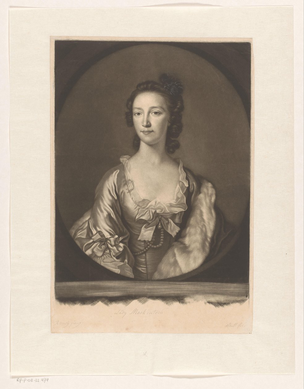 Retrato de Anne Farquharson-MacKintosh de James McArdell