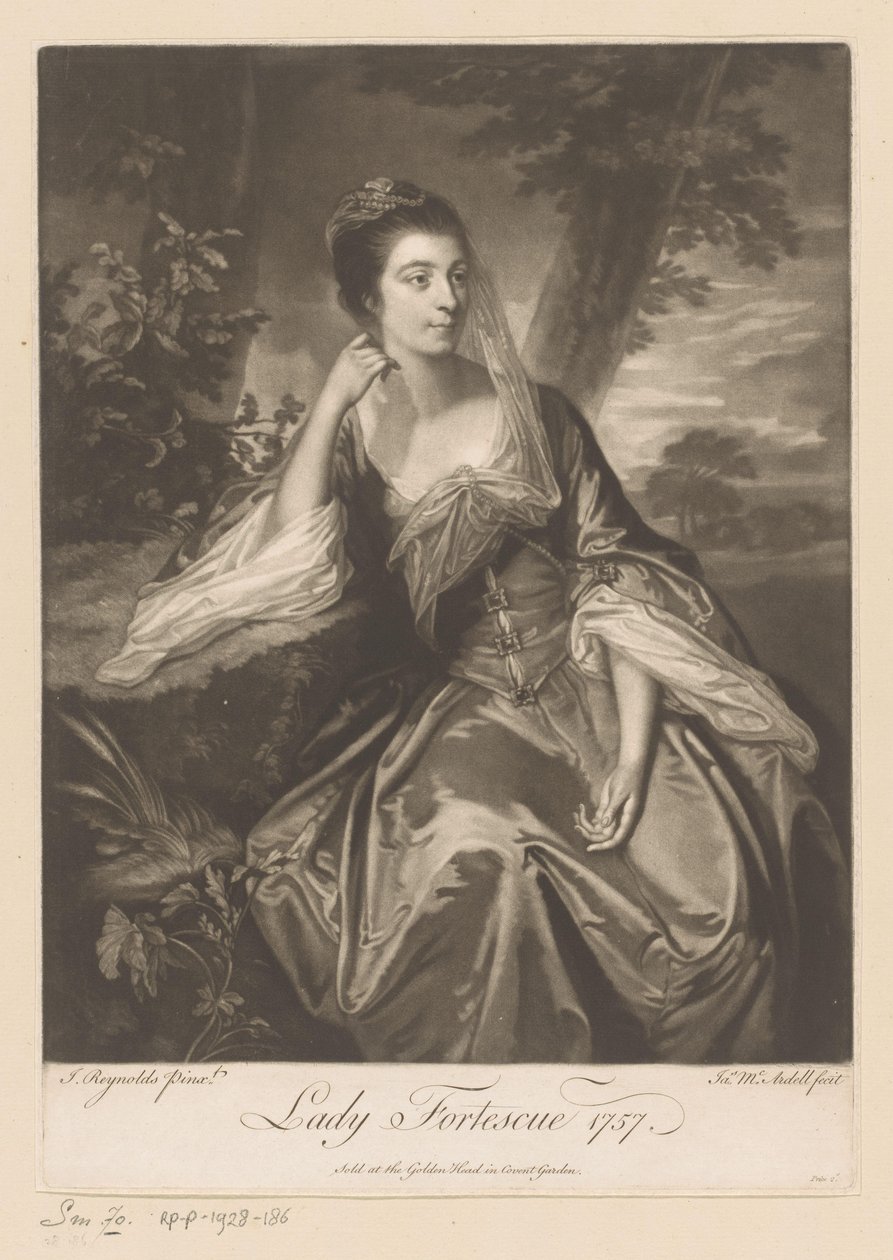 Retrato de Anne Fortescue
Lady Fortescue (título sobre o objecto) de James McArdell