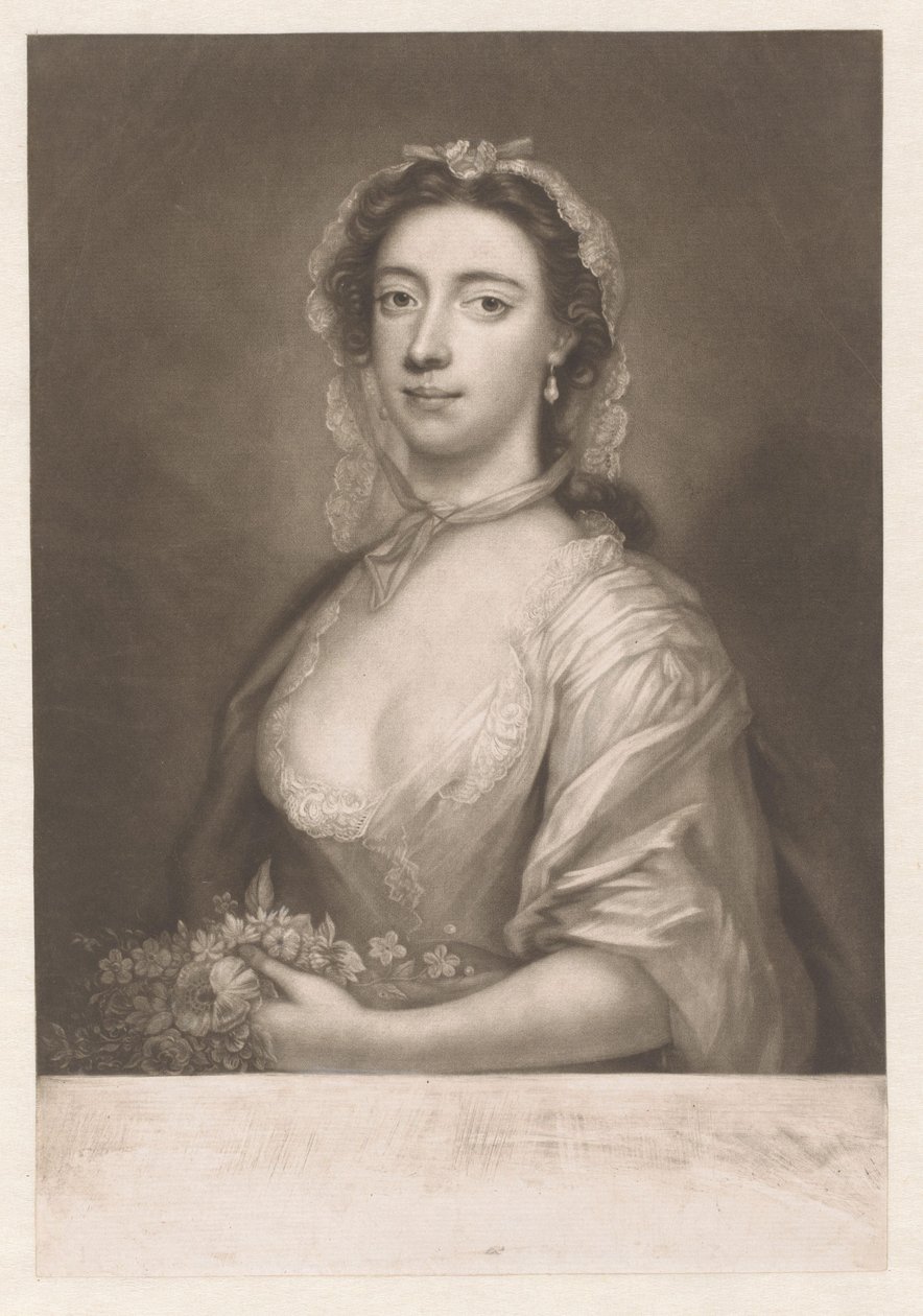 Retrato de Margaret («Peg») Woffington de James McArdell