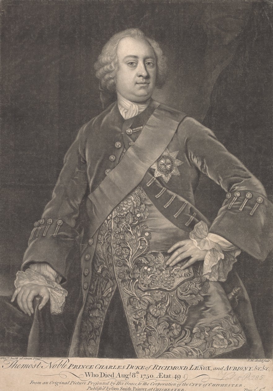 Príncipe Carlos, 2º Duque de Richmond, Lenox e Aubigny de James McArdell