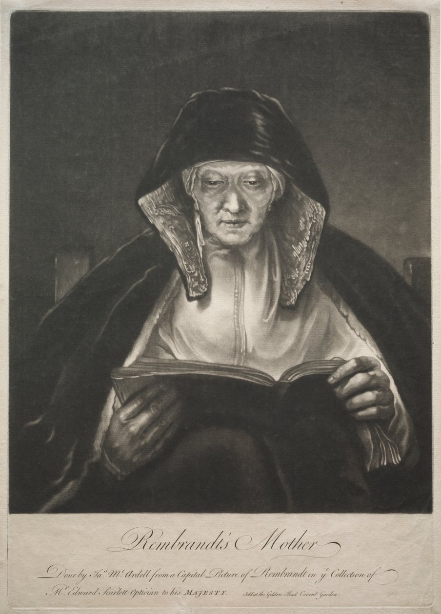 Mãe de Rembrandt de James McArdell
