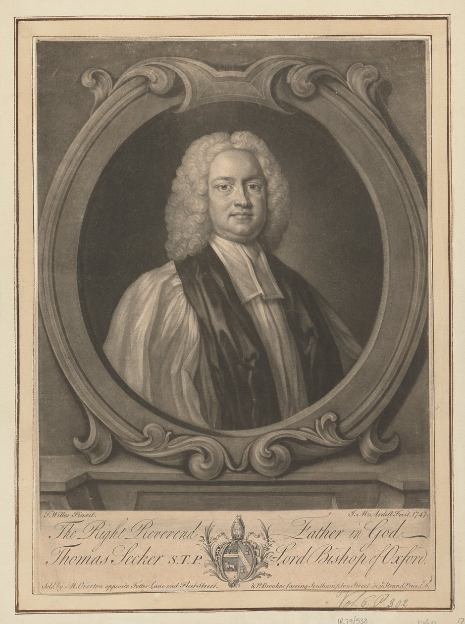 Thomas Secker, Senhor Bispo de Oxford de James McArdell