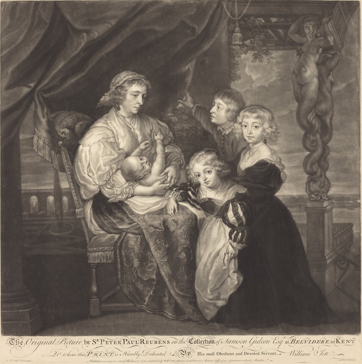 A Família Gerbier de James McArdell after Sir Peter Paul Rubens