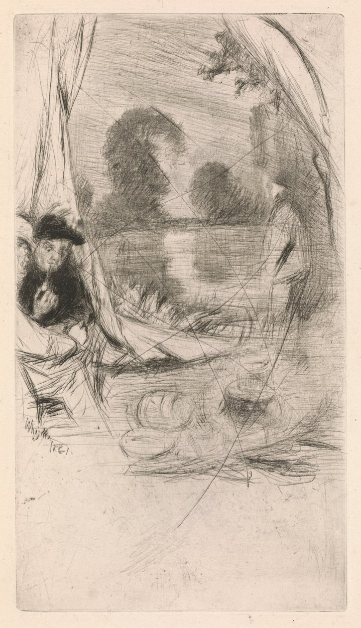 [76] Impressões de placas canceladas por Whistler - o Modelo de Descanso. de James Abbott McNeill Whistler