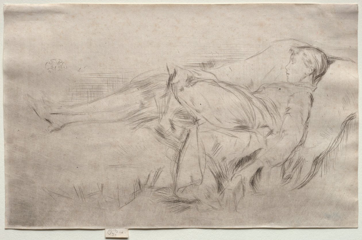 Uma criança num sofá, n.º 2 de James McNeill Whistler