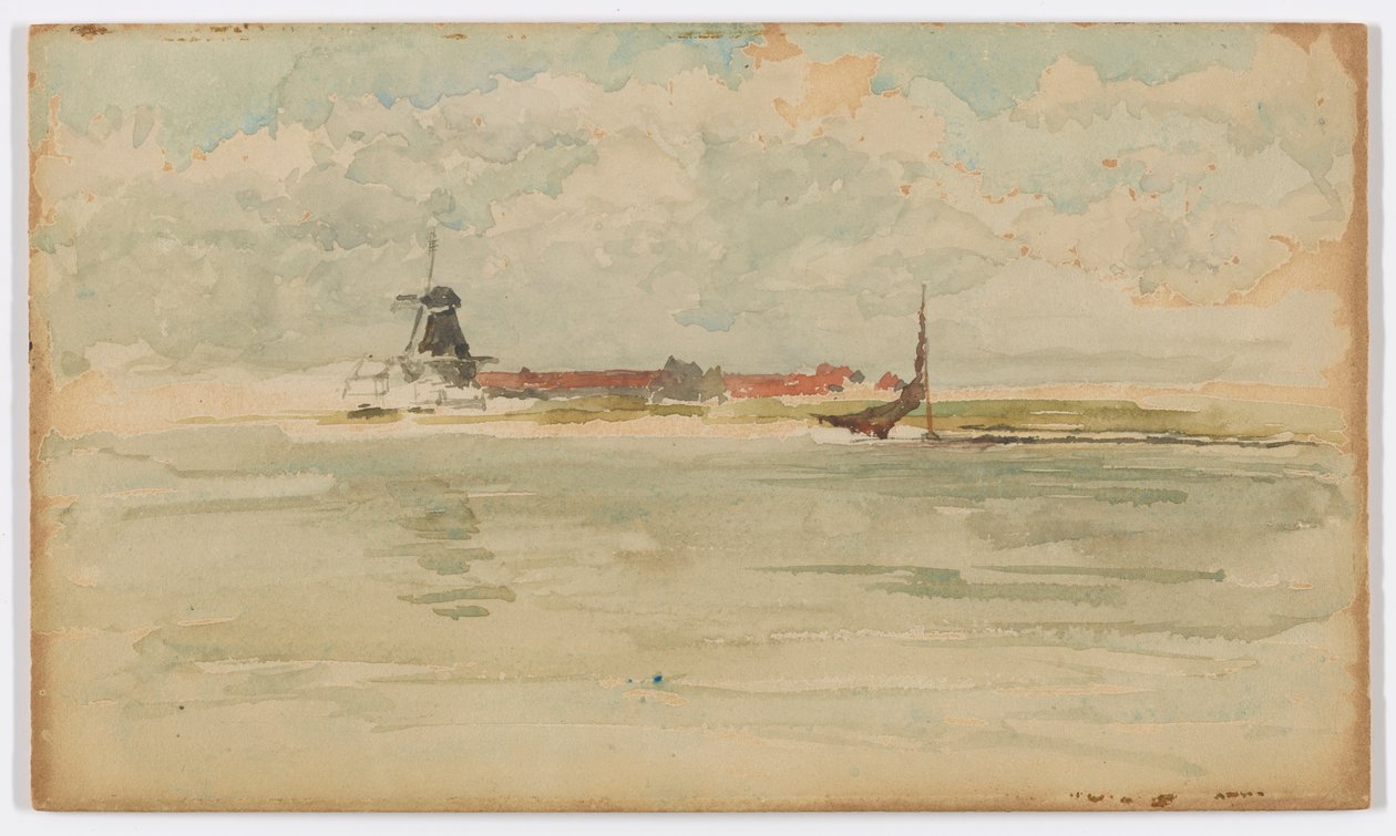 Uma pequena nota vermelha – Dordrecht de James Abbott McNeill Whistler
