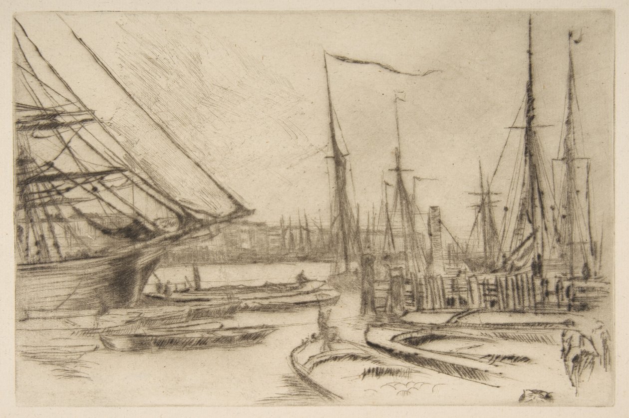 Um esboço de Billingsgate (De Billingsgate) de James McNeill Whistler