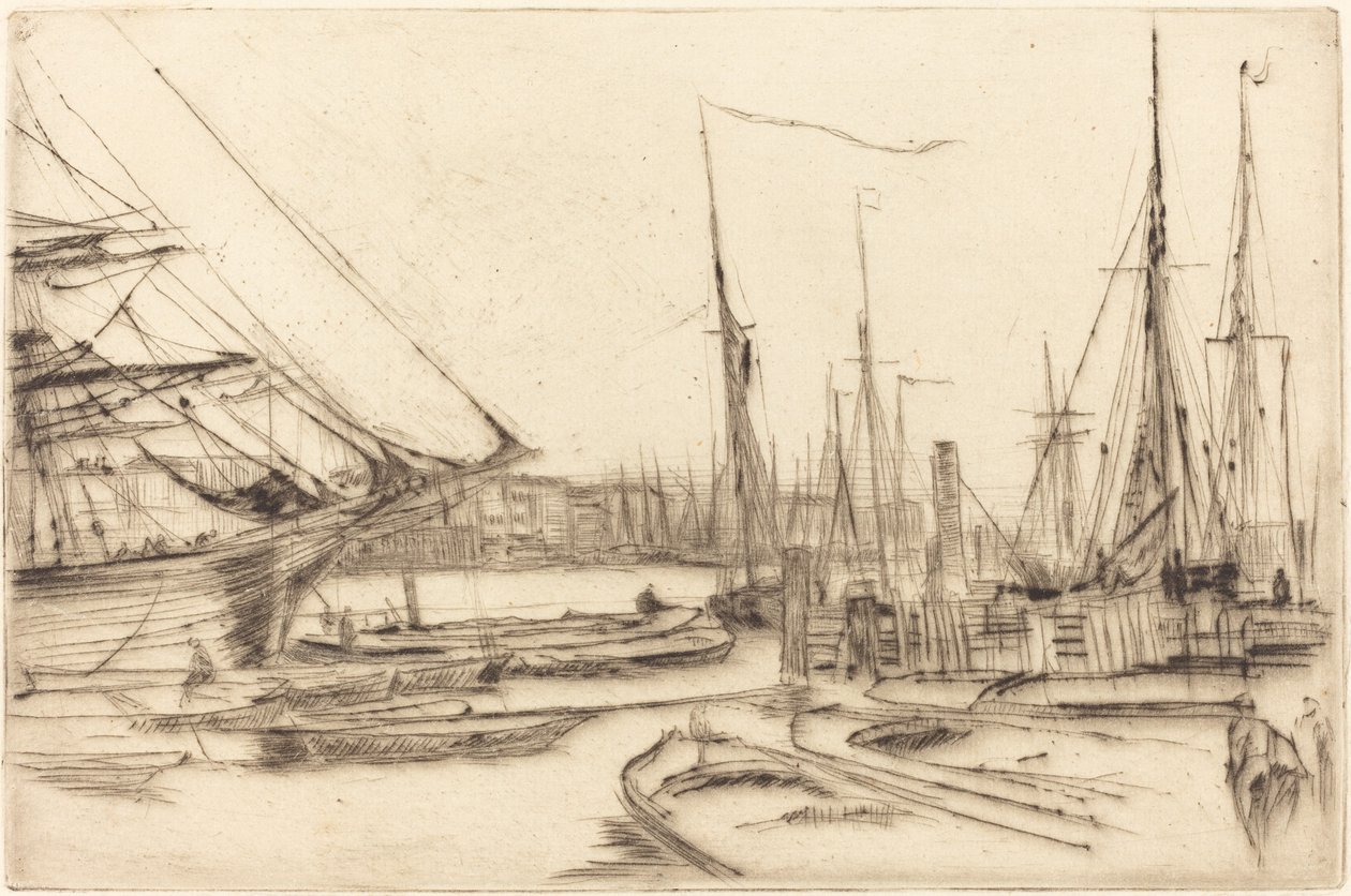 Um esboço do Billingsgate de James Abbott McNeill Whistler