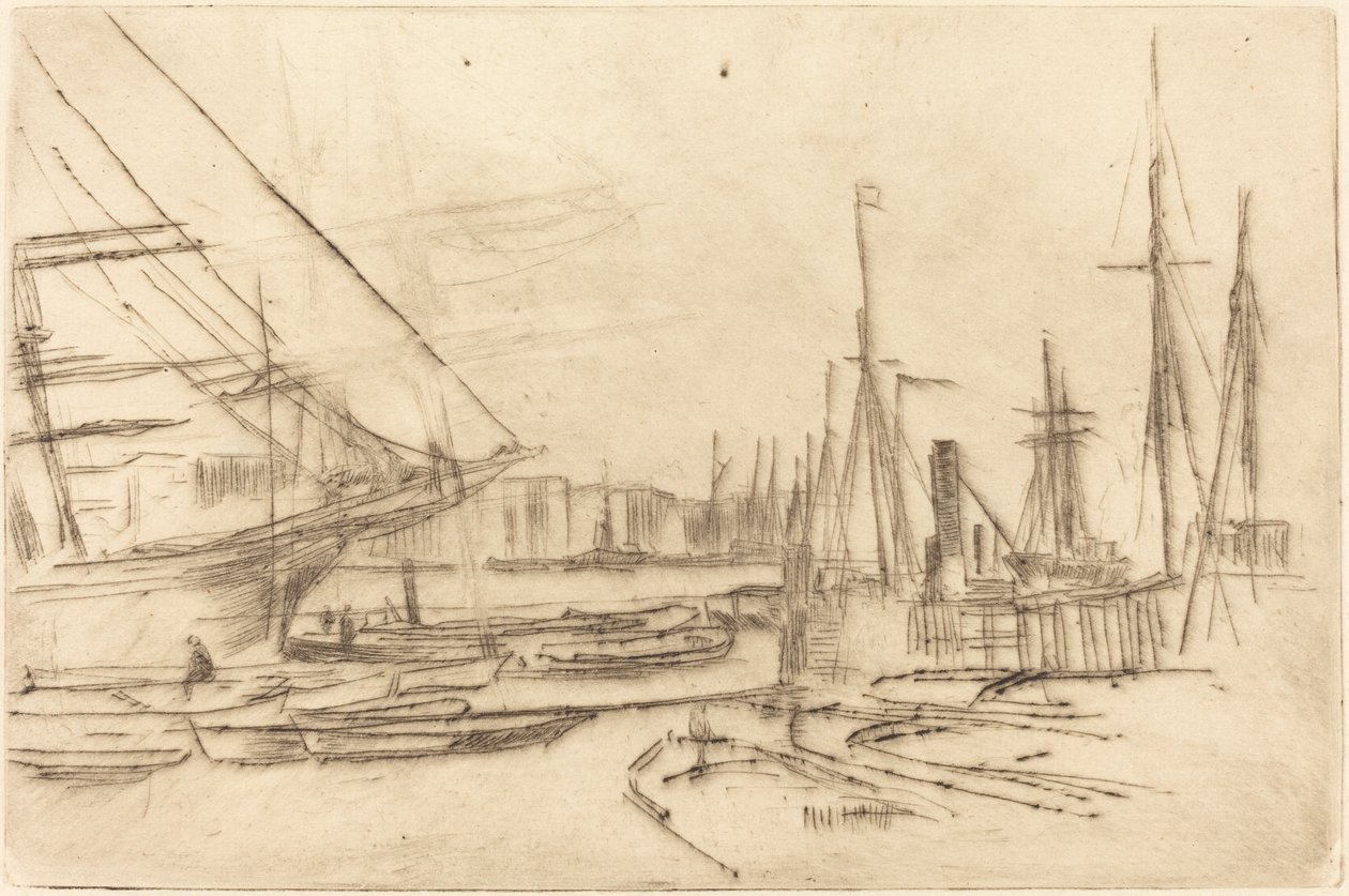 Um esboço do Billingsgate de James Abbott McNeill Whistler