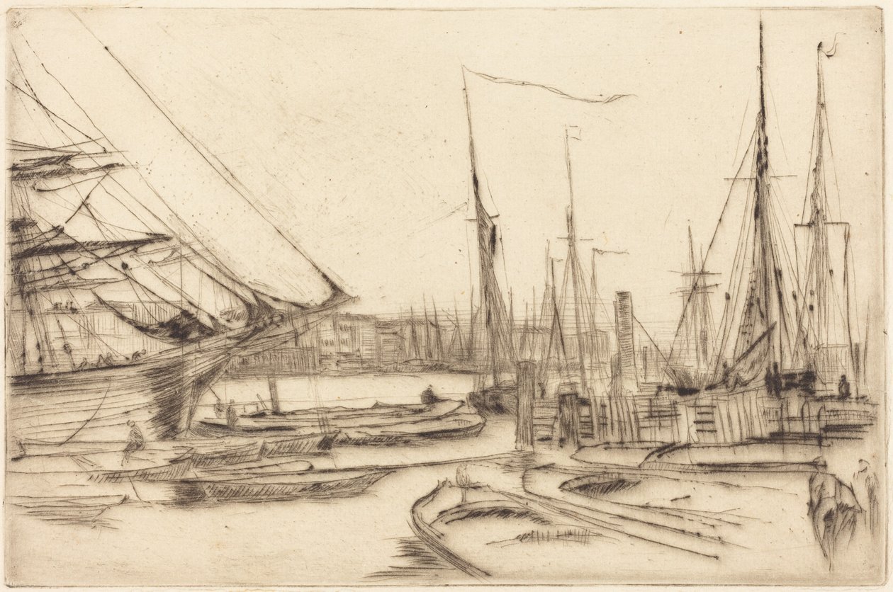 Um esboço de Billingsgate de James McNeill Whistler
