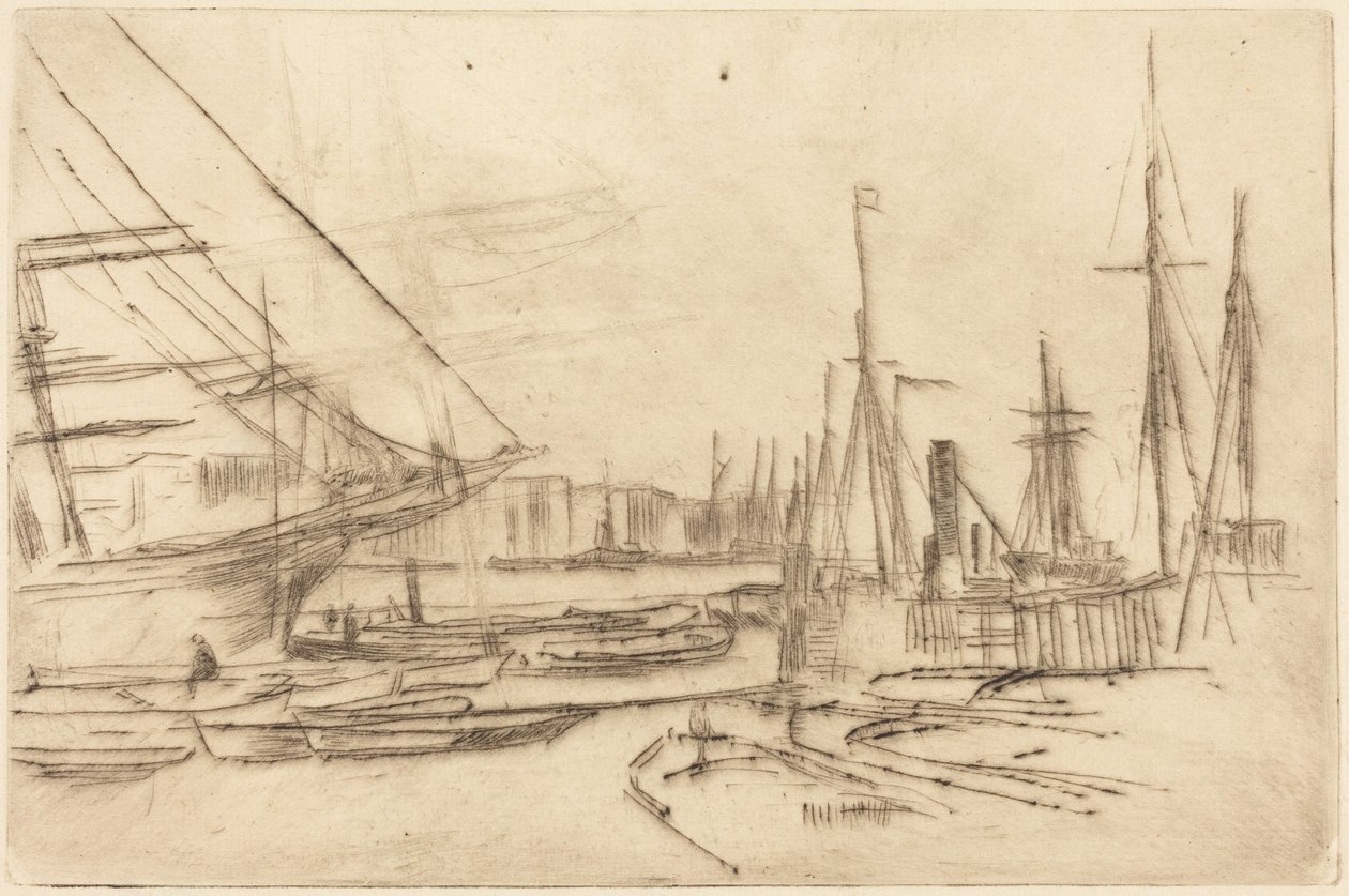 Um esboço de Billingsgate de James McNeill Whistler