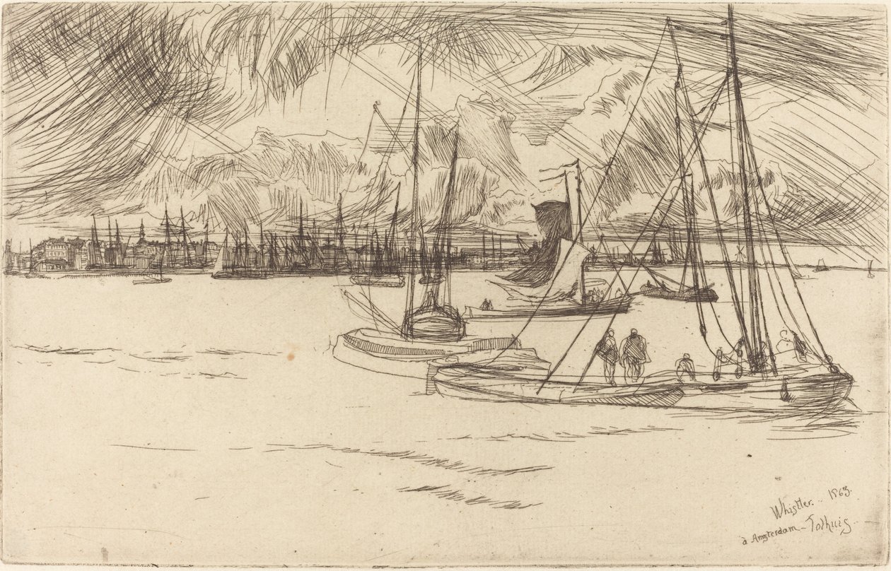 Amsterdã do Tolhuis de James Abbott McNeill Whistler