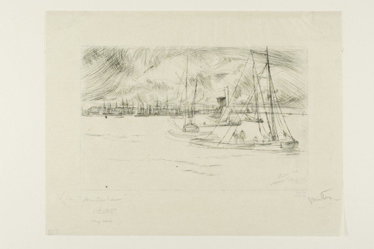 Amsterdã, do Tolhuis de James Abbott McNeill Whistler
