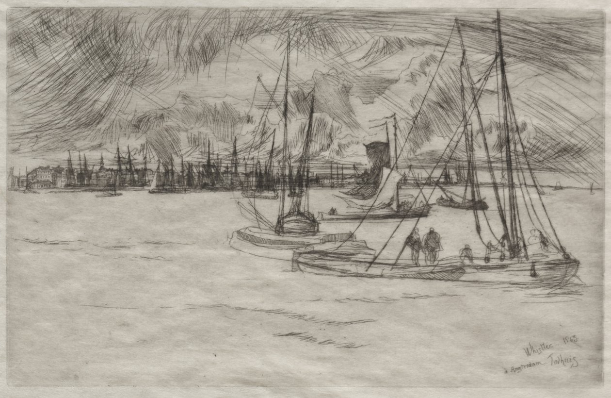 Amesterdão vista do Tolhuis de James McNeill Whistler