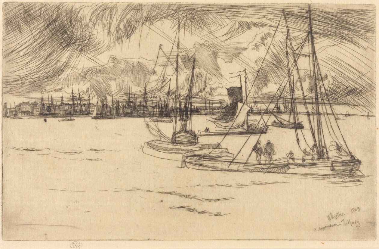 Amesterdão visto do Tolhuis de James McNeill Whistler