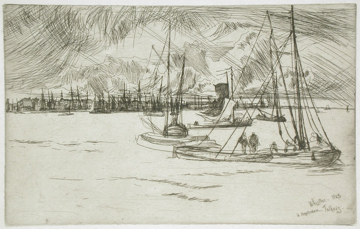 Amesterdão visto do Tolhuis de James McNeill Whistler