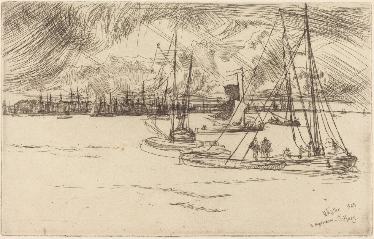 Amesterdão visto do Tolhuis de James McNeill Whistler