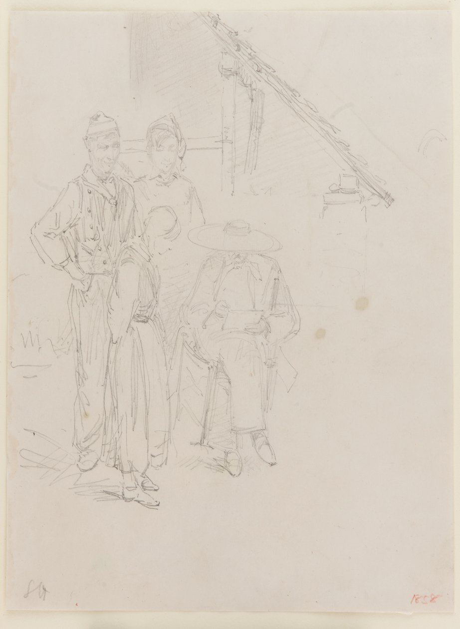 Um artista desenhando de James Abbott McNeill Whistler
