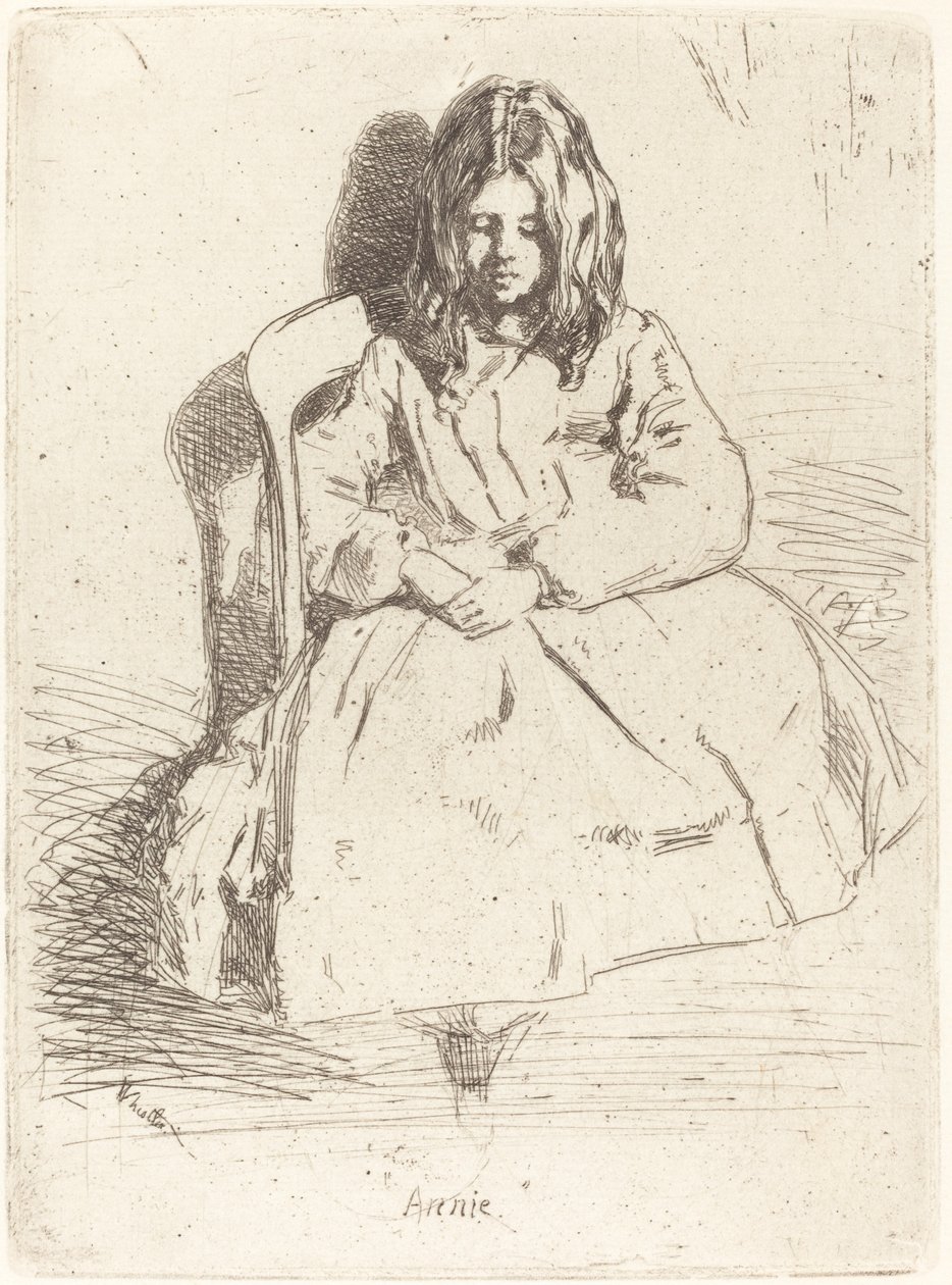 Annie sentada de James Abbott McNeill Whistler
