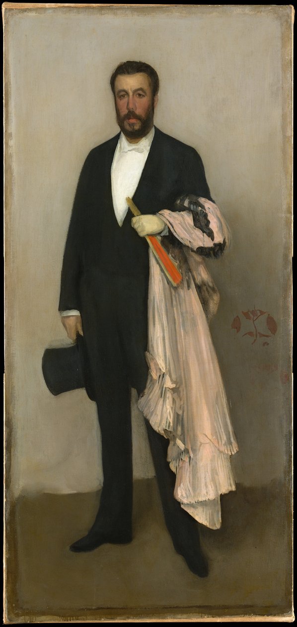 Arranjo em tom de pele e preto: Retrato de Theodore Duret de James McNeill Whistler