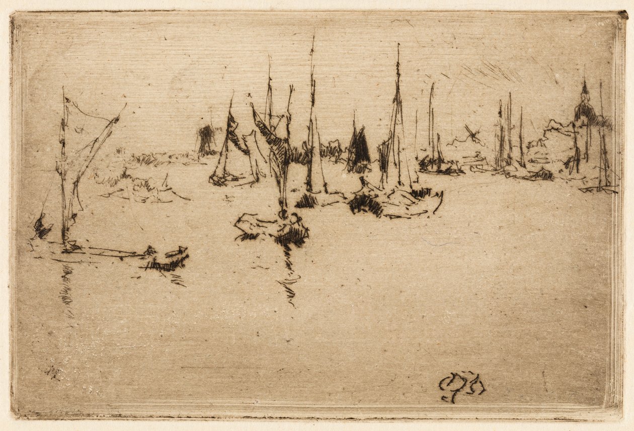 Barcaças, Dordrecht de James Abbott McNeill Whistler
