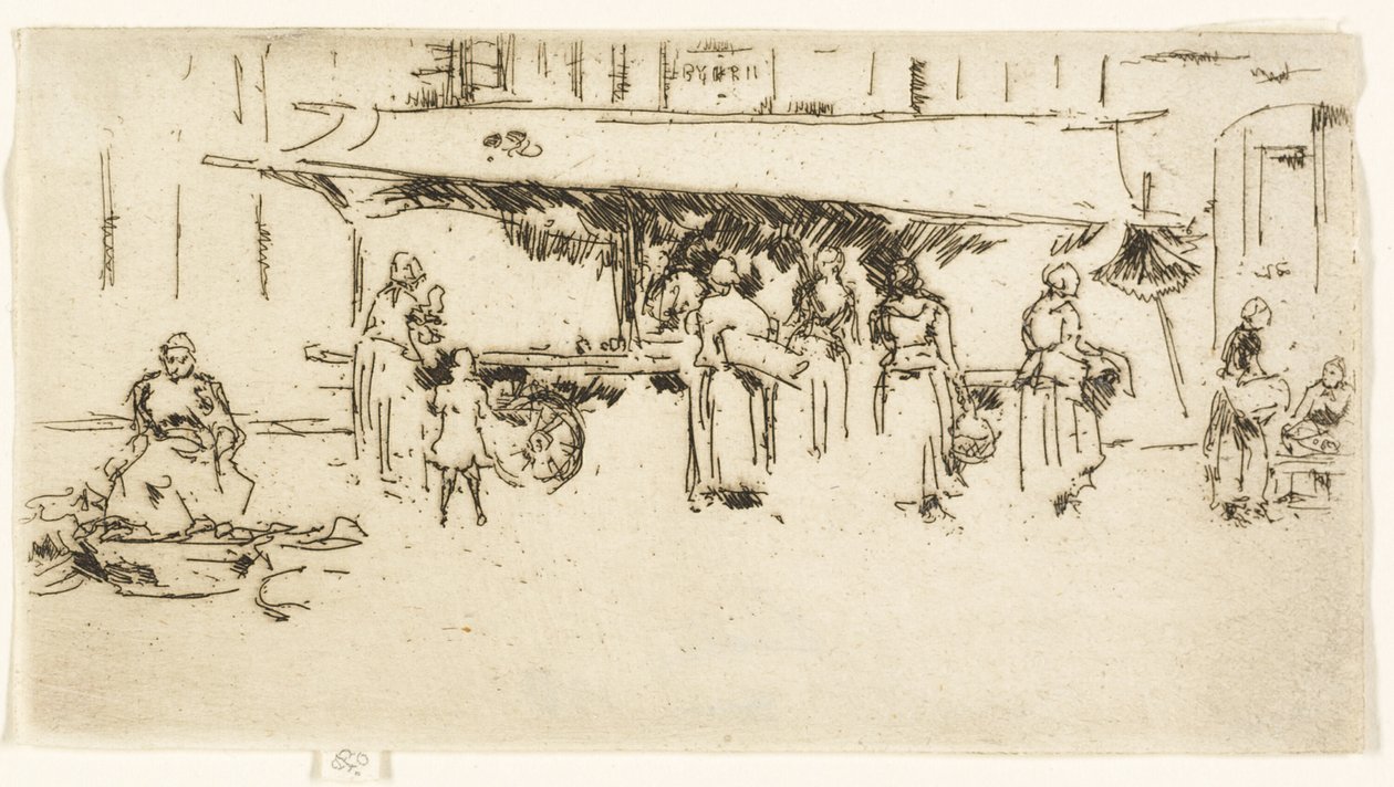 estande, mercado, lagos de James Abbott McNeill Whistler